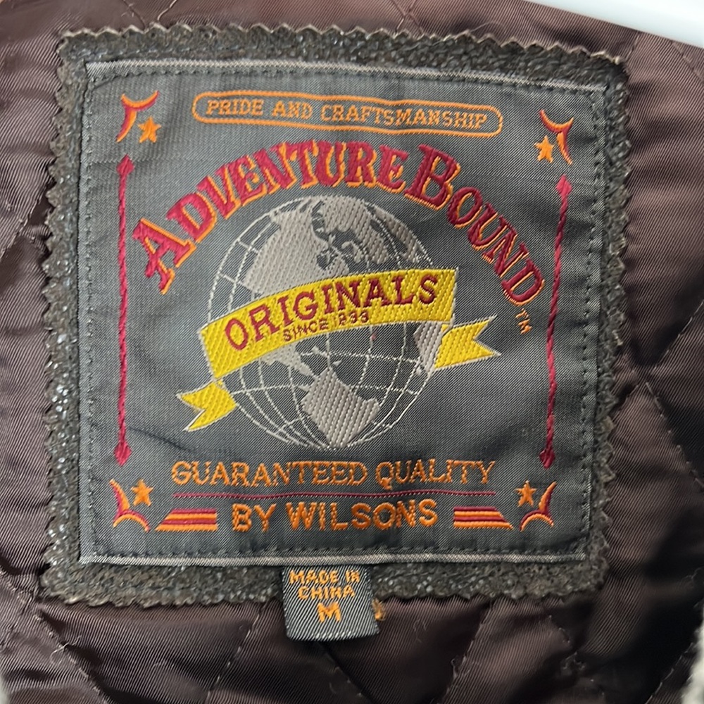 Wilsons Leather Brown Bomber Jacket - Picture 2 of 16